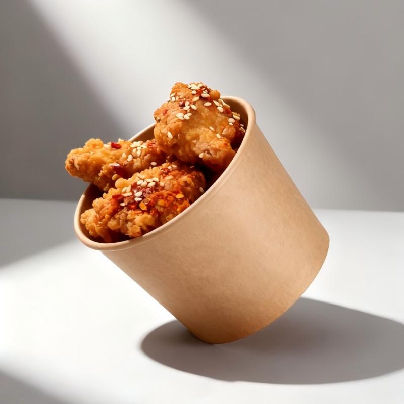 O uso e o pensamento da tigela de papel descartável para viagem